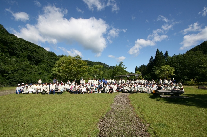 供養造林での集合社員